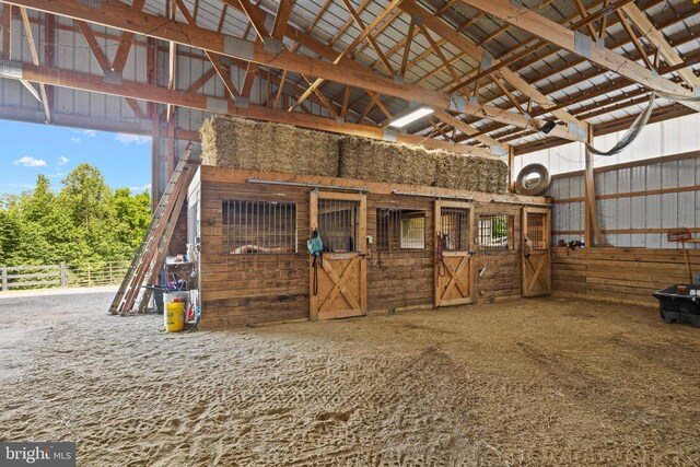 view of horse barn