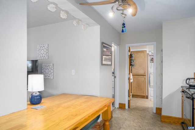 1800 Jefferson Park Ave Unit 39, Charlottesville, VA 22903 - office featuring ceiling fan and baseboards