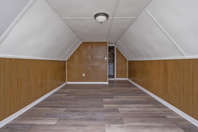 129 Hillwood Dr, Front Royal, VA 22630 - bonus room with lofted ceiling, wood finished floors, and wood walls