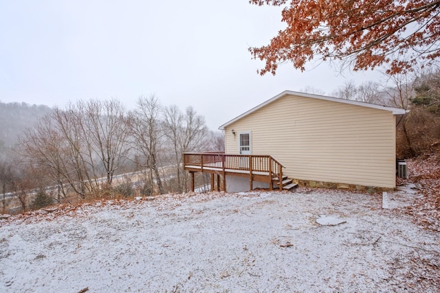 129 Hillwood Dr, Front Royal, VA 22630 - snow covered property with a deck
