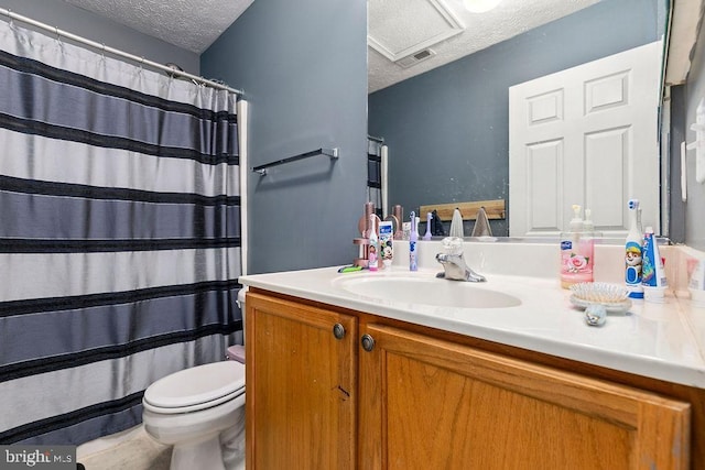 12407 Salient Ln, Spotsylvania, VA 22551 - full bath with a textured ceiling, vanity, and a shower with shower curtain