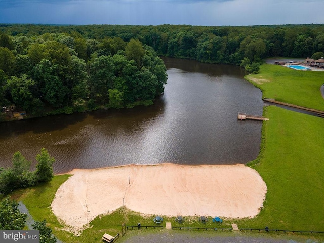 12407 Salient Ln, Spotsylvania, VA 22551 - aerial view of a large body of water and a forest