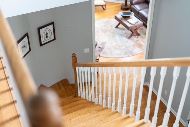 91 Twin Hills Ln, Fishersville, VA 22980 - stairway with wood finished floors