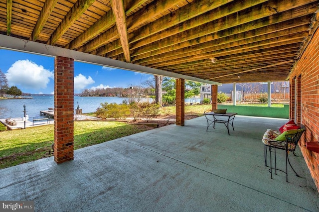 107 Ramsay Rd, Locust Grove, VA 22508 - view of patio featuring a water view