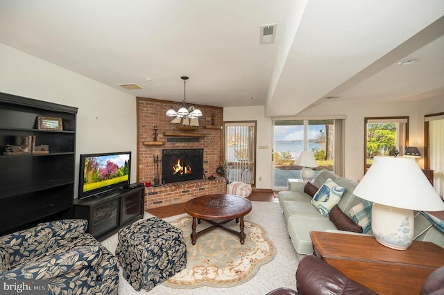 107 Ramsay Rd, Locust Grove, VA 22508 - living area with a brick fireplace