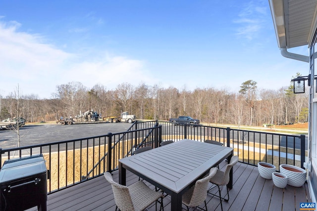 1115 Sablewood Dr, Charlottesville, VA 22911 - wooden terrace featuring outdoor dining space