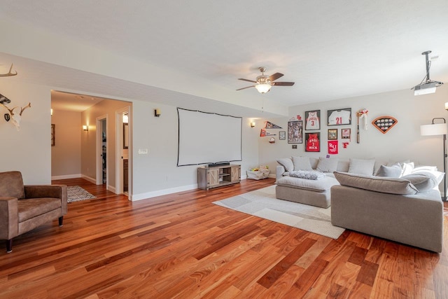 731 Hidden Brook Rd, Mcgaheysville, VA 22840 - living area with a ceiling fan and light wood-style floors