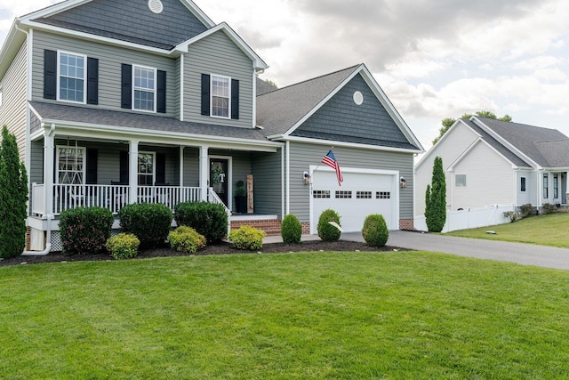 731 Hidden Brook Rd, Mcgaheysville, VA 22840 - view of front of home featuring driveway, a garage, a porch, and a front yard
