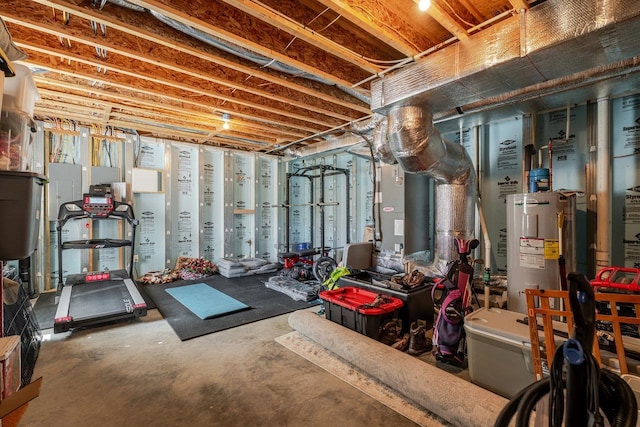 731 Hidden Brook Rd, Mcgaheysville, VA 22840 - unfinished basement with electric water heater