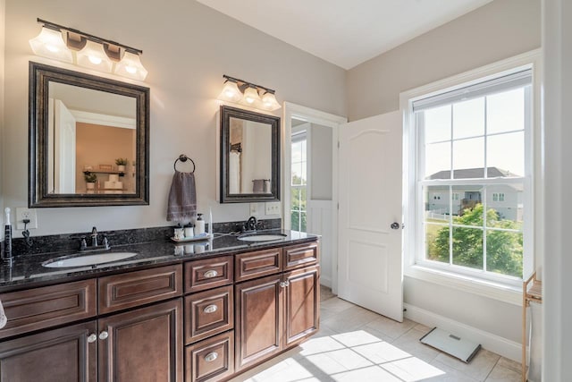 731 Hidden Brook Rd, Mcgaheysville, VA 22840 - bathroom featuring double vanity and tile patterned flooring