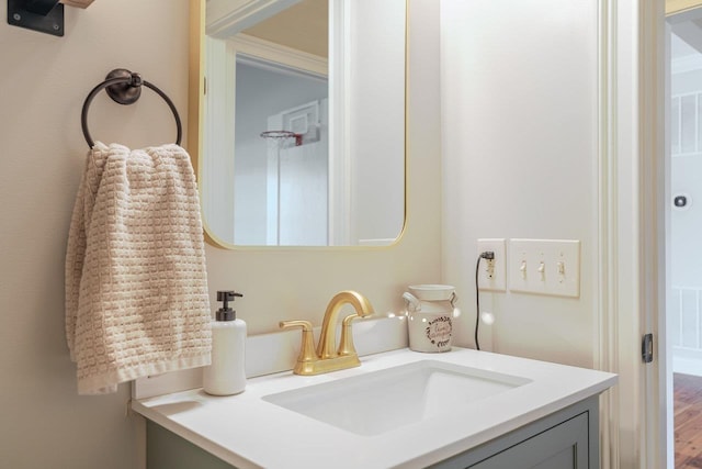 731 Hidden Brook Rd, Mcgaheysville, VA 22840 - bathroom featuring vanity and wood finished floors
