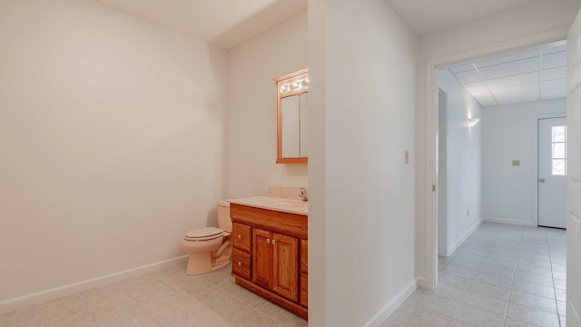 159 Yancey Ct, Mcgaheysville, VA 22840 - half bath featuring vanity, toilet, baseboards, and tile patterned floors