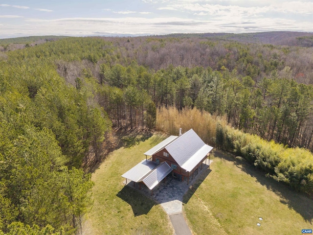 4323 Carter Rd, Schuyler, VA 22969 - bird's eye view featuring a forest view
