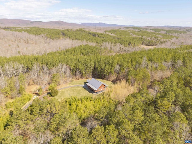 4323 Carter Rd, Schuyler, VA 22969 - birds eye view of property featuring a wooded view and a mountain view