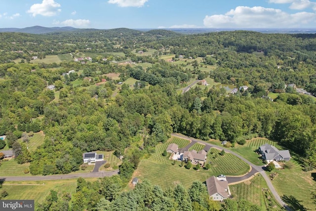  - aerial view of property's location featuring a forest