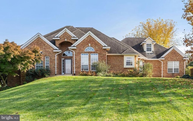 18894 Equestrian Ln, Culpeper, VA 22701 - view of front of house with brick siding and a front yard