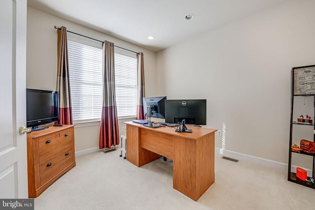 11512 Balmartin Ct, Spotsylvania, VA 22553 - office with light colored carpet, baseboards, and recessed lighting