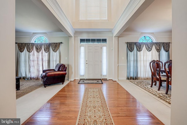11512 Balmartin Ct, Spotsylvania, VA 22553 - foyer featuring crown molding and wood finished floors