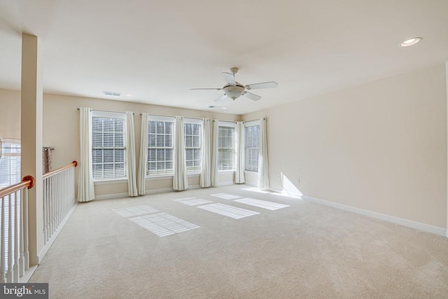11512 Balmartin Ct, Spotsylvania, VA 22553 - carpeted empty room featuring a ceiling fan, healthy amount of natural light, baseboards, and recessed lighting