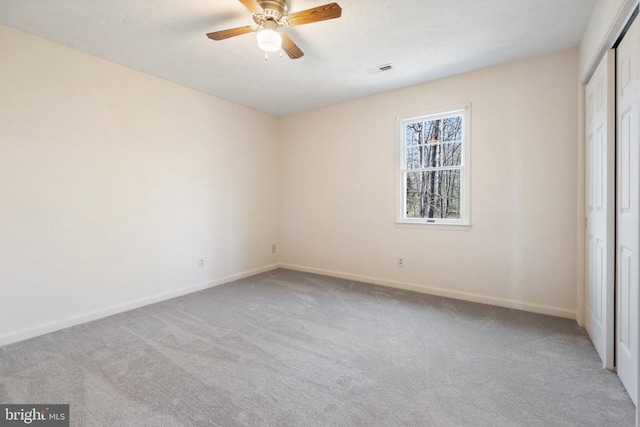 9128 Woodbrook Ln, Culpeper, VA 22701 - unfurnished bedroom with carpet flooring, baseboards, a closet, and ceiling fan