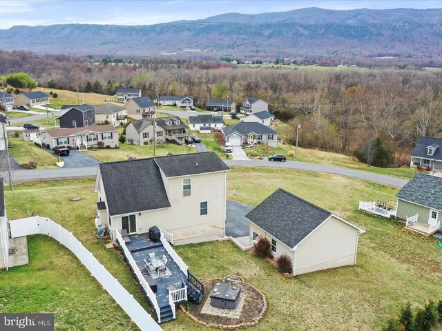 317 Locustdale Loop, Shenandoah, VA 22849 - aerial view of residential area featuring a mountainous background