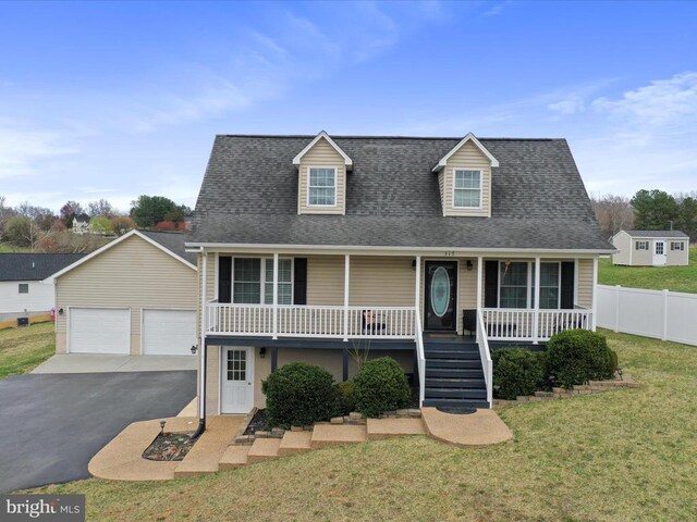 317 Locustdale Loop, Shenandoah, VA 22849 - view of front facade with covered porch, roof with shingles, and stairway