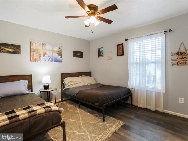 317 Locustdale Loop, Shenandoah, VA 22849 - bedroom with wood finished floors, baseboards, and a ceiling fan