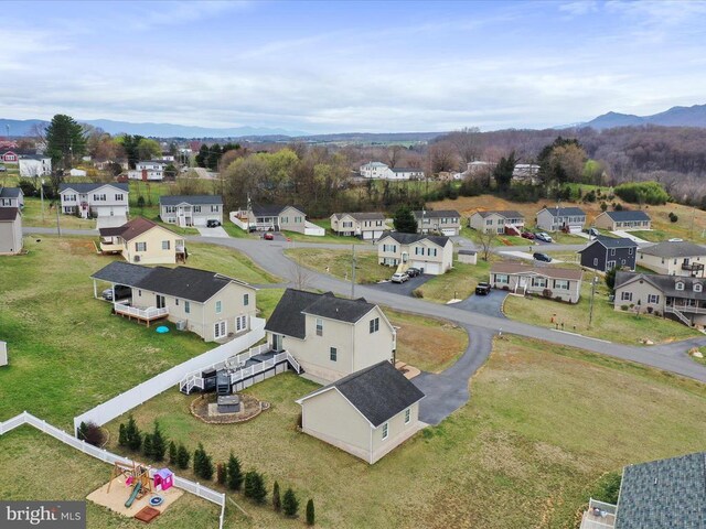 317 Locustdale Loop, Shenandoah, VA 22849 - aerial perspective of suburban area with a mountainous background