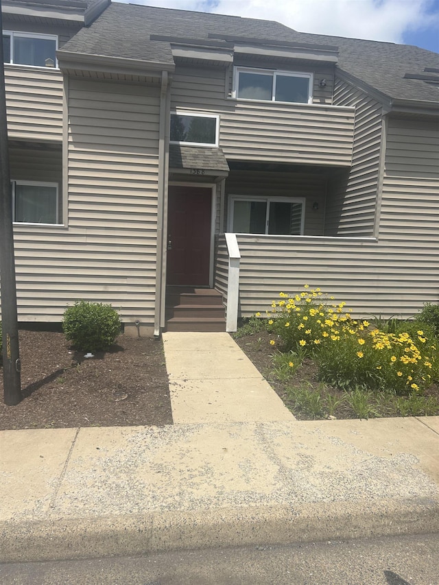 1388 Bradley Dr, Harrisonburg, VA 22801 - view of exterior entry featuring roof with shingles
