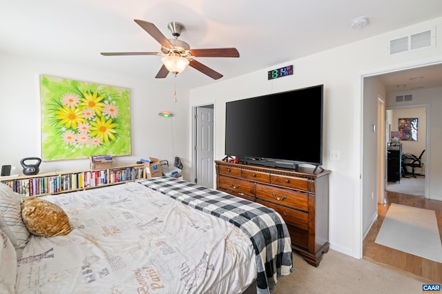 139 Longwood Dr, Charlottesville, VA 22903 - bedroom featuring ceiling fan, baseboards, and light carpet