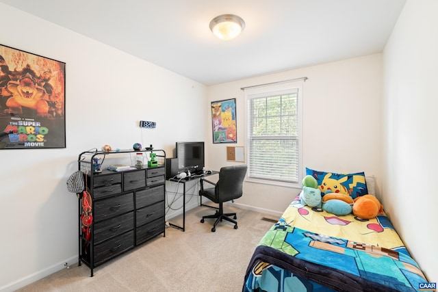 139 Longwood Dr, Charlottesville, VA 22903 - bedroom featuring light colored carpet, baseboards, and an office area