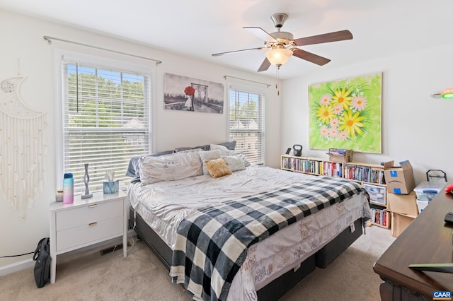 139 Longwood Dr, Charlottesville, VA 22903 - bedroom with light colored carpet and ceiling fan