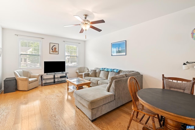 139 Longwood Dr, Charlottesville, VA 22903 - living area with ceiling fan, healthy amount of natural light, and light wood-style floors
