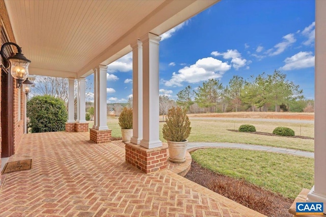1660 Lees Mill Ln, Goode, VA 24556 - covered porch featuring a yard