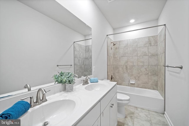 2093 Whithorn Hl, Jeffersonton, VA 22724 - bathroom with double vanity and shower / washtub combination