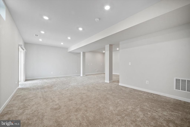 2093 Whithorn Hl, Jeffersonton, VA 22724 - finished below grade area featuring light colored carpet and recessed lighting