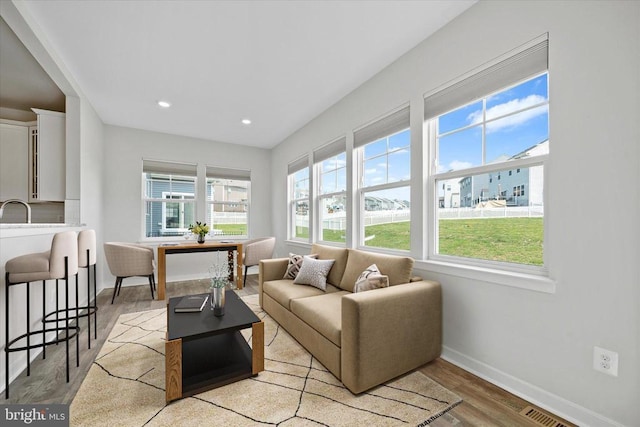 2093 Whithorn Hl, Jeffersonton, VA 22724 - living area with light wood-style floors and recessed lighting