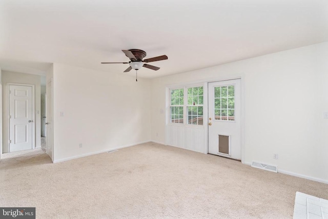 19253 Rolling Hills Dr, Culpeper, VA 22701 - spare room featuring light colored carpet and ceiling fan
