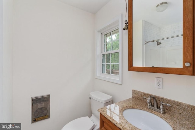 19253 Rolling Hills Dr, Culpeper, VA 22701 - full bathroom with heating unit, vanity, and a shower