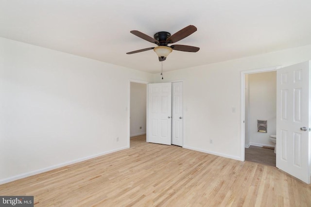 19253 Rolling Hills Dr, Culpeper, VA 22701 - unfurnished bedroom with light wood-type flooring and a ceiling fan