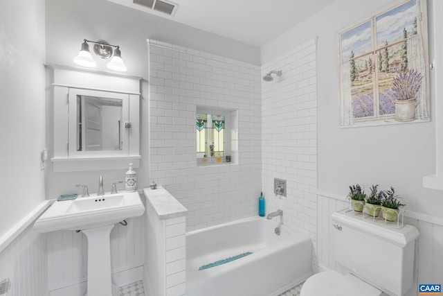 2523 Stony Point Rd, Charlottesville, VA 22911 - full bath with shower / bath combination and wainscoting