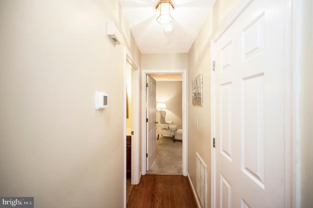 215 Mt Pleasant Dr, Locust Grove, VA 22508 - hallway with dark wood finished floors and baseboards