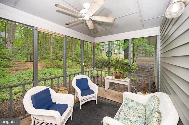 215 Mt Pleasant Dr, Locust Grove, VA 22508 - sunroom / solarium with a ceiling fan