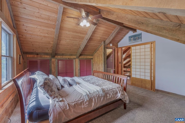 711 Jefferson Dr, Palmyra, VA 22963 - carpeted bedroom featuring wood ceiling
