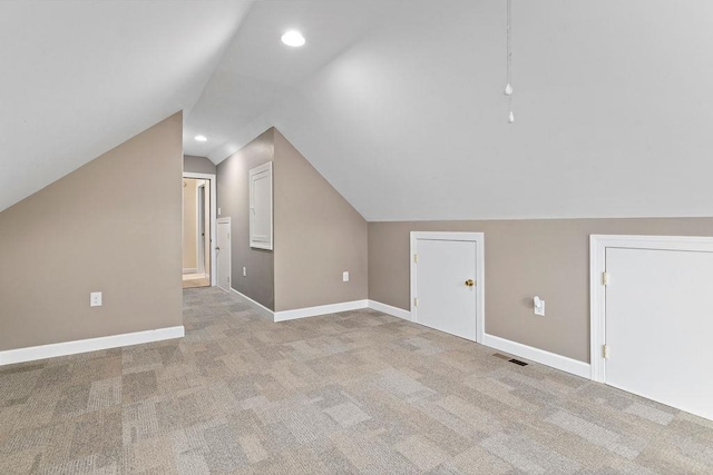 101 Jasper Ln, Waynesboro, VA 22980 - additional living space featuring lofted ceiling, baseboards, carpet flooring, and recessed lighting