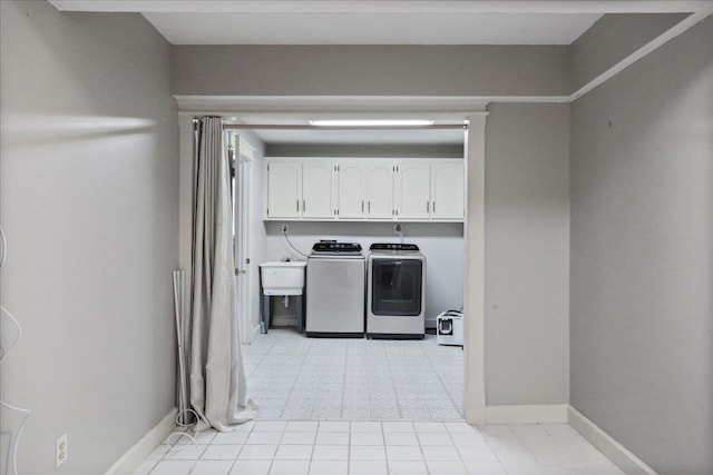 162 Hartman Ct, Mcgaheysville, VA 22840 - laundry area with washing machine and dryer and cabinet space