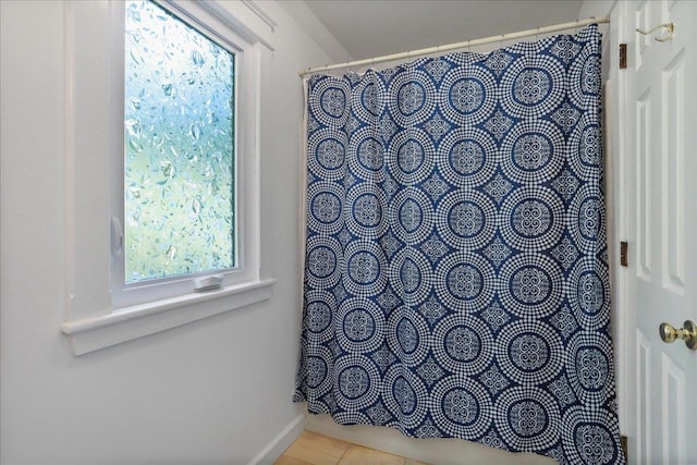 162 Hartman Ct, Mcgaheysville, VA 22840 - full bathroom featuring curtained shower and tile patterned floors