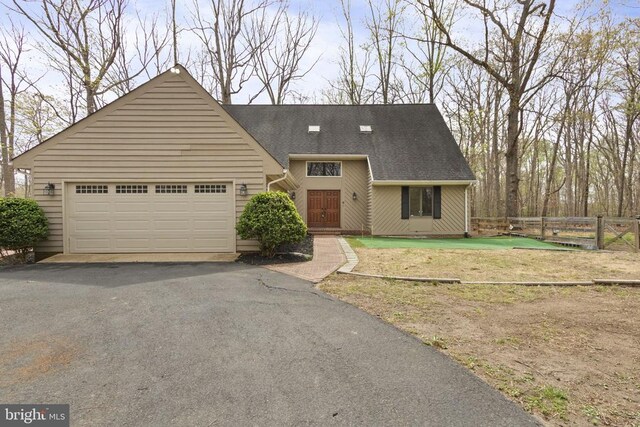 9 Twin Springs Dr, Fredericksburg, VA 22407 - view of front of house with fence, asphalt driveway, and a shingled roof