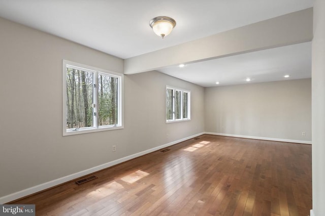 9 Twin Springs Dr, Fredericksburg, VA 22407 - unfurnished room with plenty of natural light, baseboards, hardwood / wood-style flooring, and recessed lighting