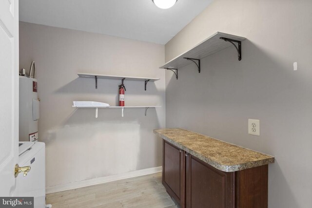 9 Twin Springs Dr, Fredericksburg, VA 22407 - walk in closet featuring water heater and light wood finished floors